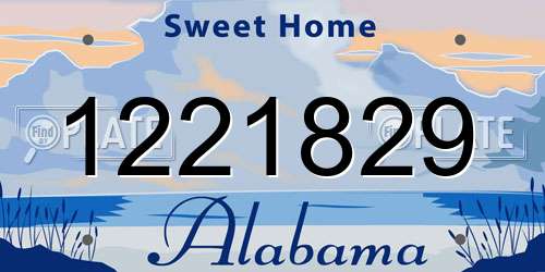 1221829 Alabama License Plate