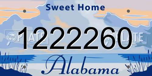 1222260 Alabama License Plate