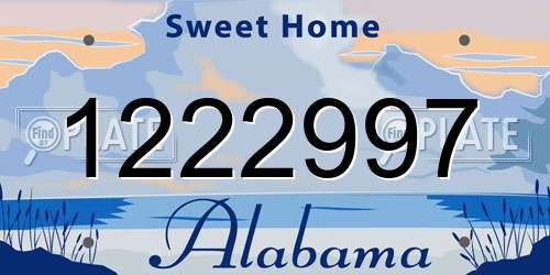 1222997 Alabama License Plate