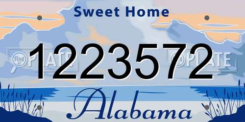 1223572 Alabama License Plate