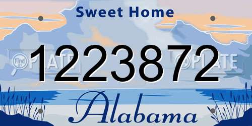 1223872 Alabama License Plate