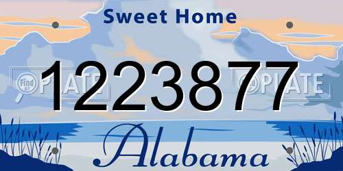 1223877 Alabama License Plate