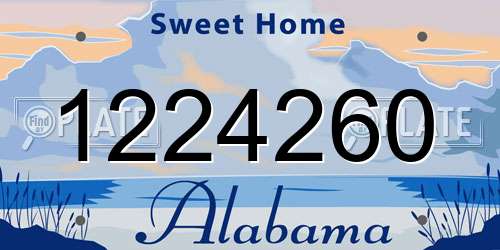1224260 Alabama License Plate