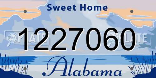 1227060 Alabama License Plate