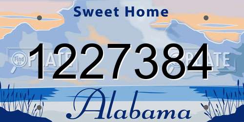 1227384 Alabama License Plate