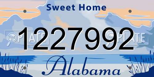 1227992 Alabama License Plate