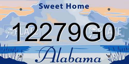 12279G0 Alabama License Plate