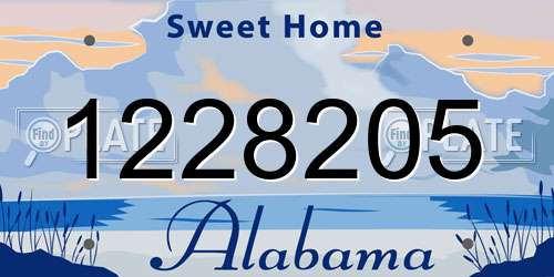 1228205 Alabama License Plate