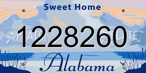 1228260 Alabama License Plate