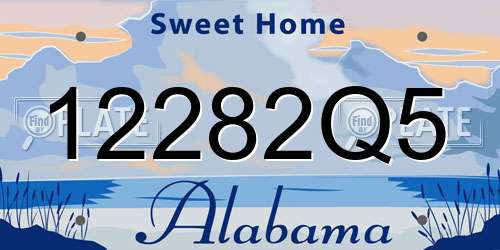 12282Q5 Alabama License Plate