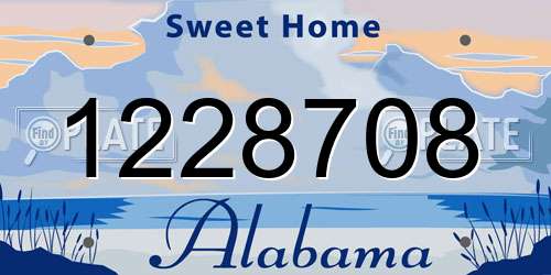 1228708 Alabama License Plate