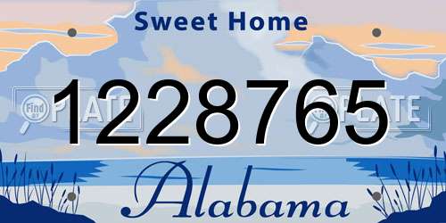 1228765 Alabama License Plate