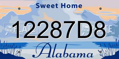 12287D8 Alabama License Plate