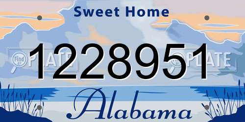 1228951 Alabama License Plate