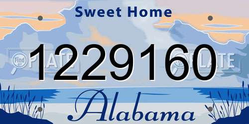 1229160 Alabama License Plate