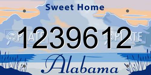 1239612 Alabama License Plate