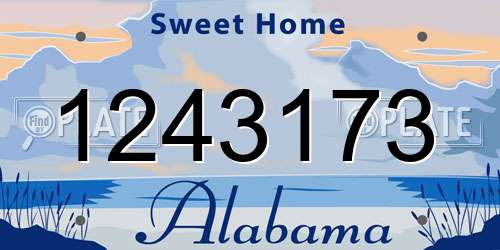 1243173 Alabama License Plate