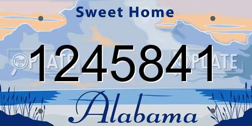 1245841 Alabama License Plate
