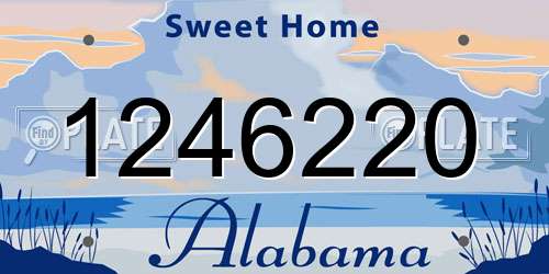 1246220 Alabama License Plate