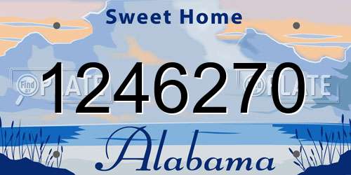 1246270 Alabama License Plate