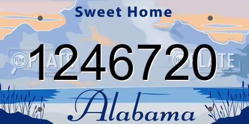 1246720 Alabama License Plate