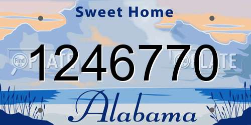 1246770 Alabama License Plate