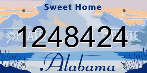 1248424 Alabama License Plate