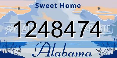 1248474 Alabama License Plate