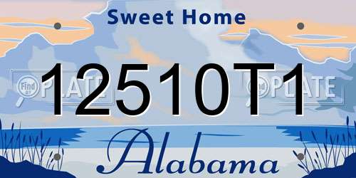 12510T1 Alabama License Plate