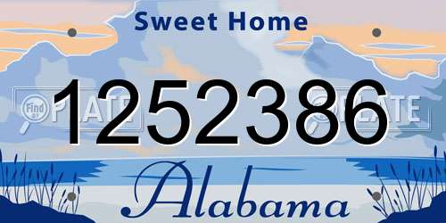 1252386 Alabama License Plate
