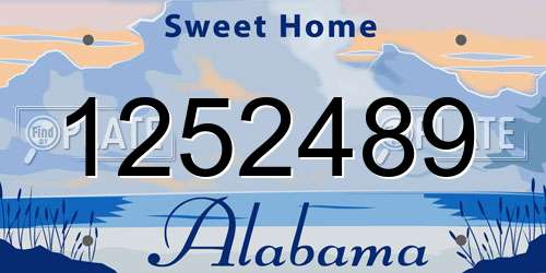 1252489 Alabama License Plate
