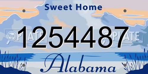 1254487 Alabama License Plate