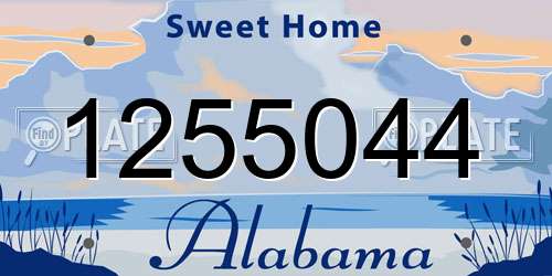 1255044 Alabama License Plate