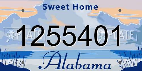 1255401 Alabama License Plate