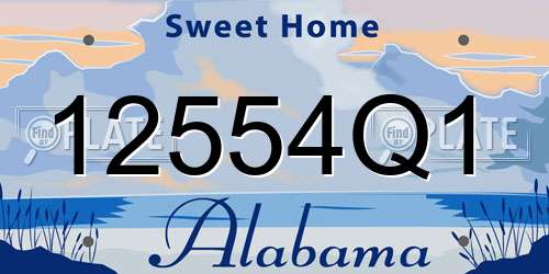 12554Q1 Alabama License Plate