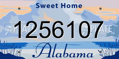1256107 Alabama License Plate