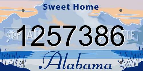 1257386 Alabama License Plate