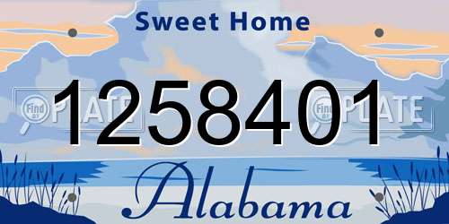 1258401 Alabama License Plate