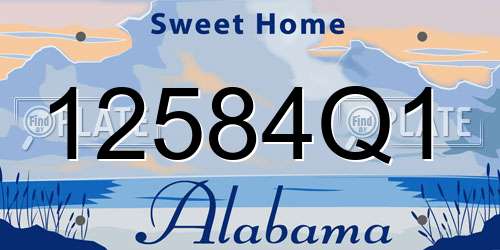 12584Q1 Alabama License Plate