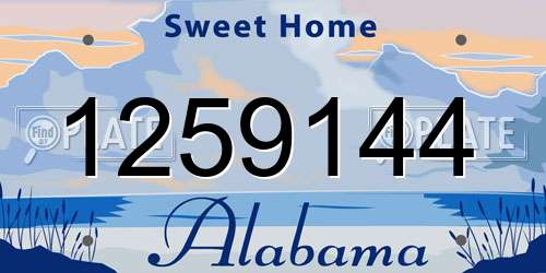 1259144 Alabama License Plate
