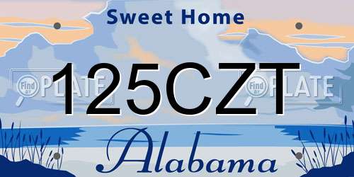 125CZT Alabama License Plate