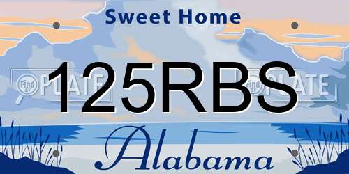 125RBS Alabama License Plate