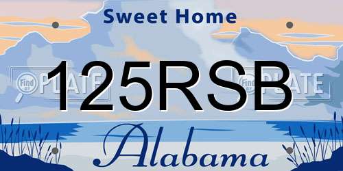 125RSB Alabama License Plate