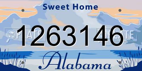 1263146 Alabama License Plate