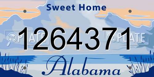 1264371 Alabama License Plate