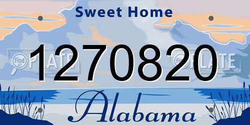 1270820 Alabama License Plate