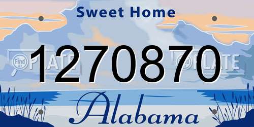 1270870 Alabama License Plate