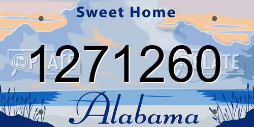 1271260 Alabama License Plate