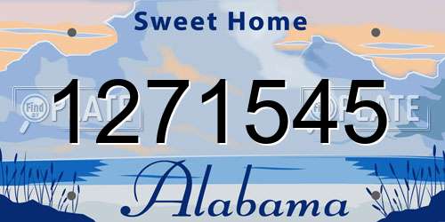 1271545 Alabama License Plate