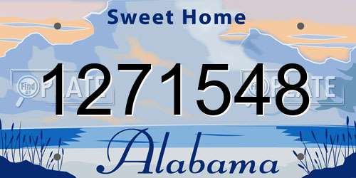 1271548 Alabama License Plate